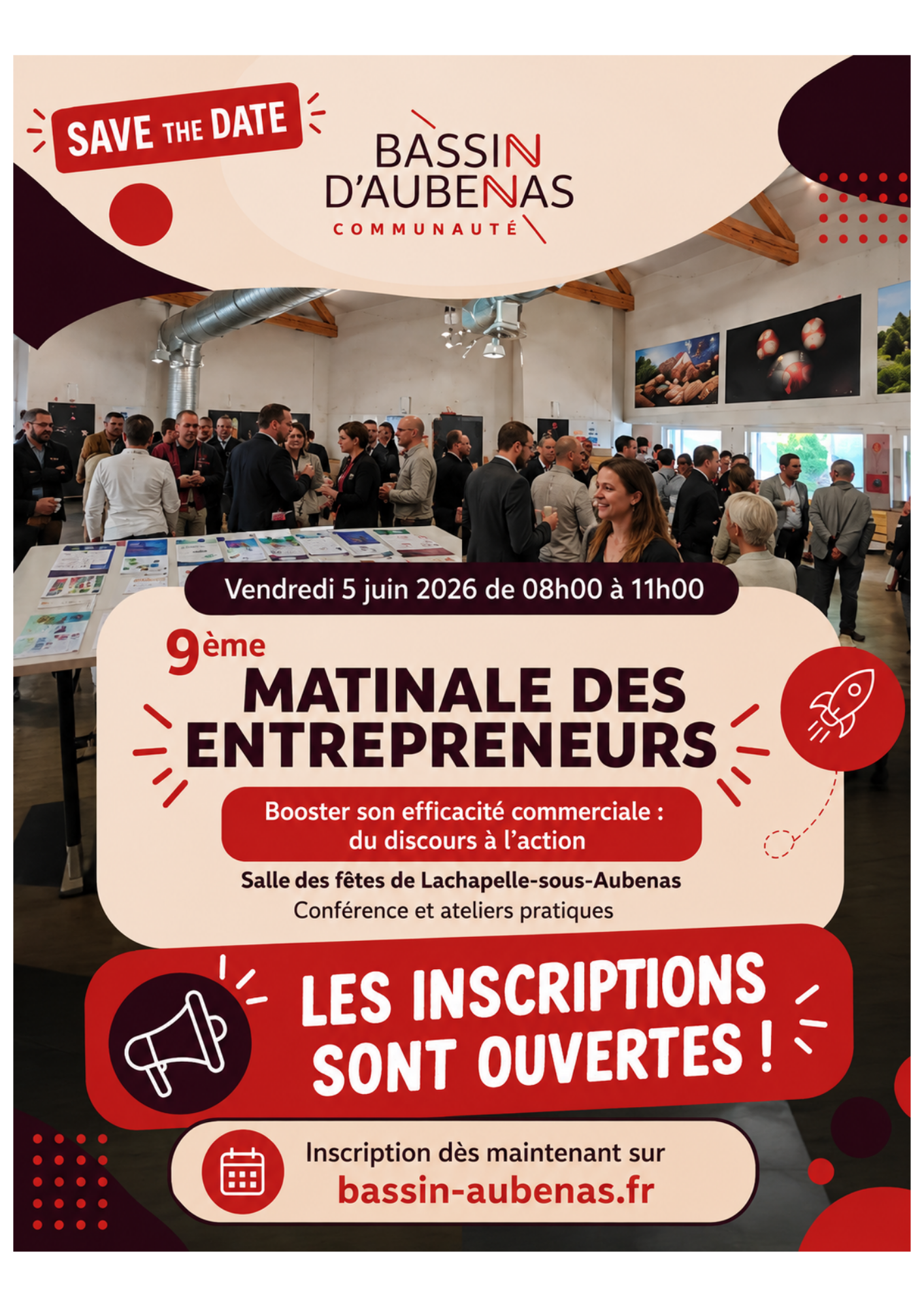 AFFICHE MATINALE ENTREPRENEURS 5 JUIN 2026