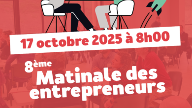 Affiche 8è Matinale des Entrepreneurs - octobre 2025