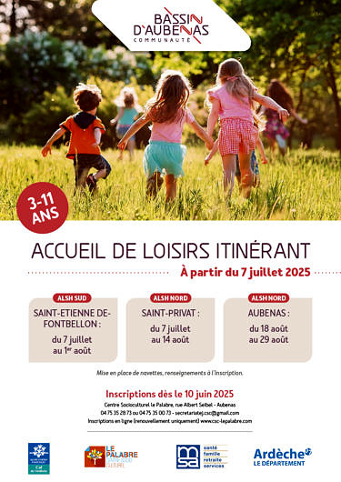 Accueil de loisirs itinérant – vacances d’été 2025