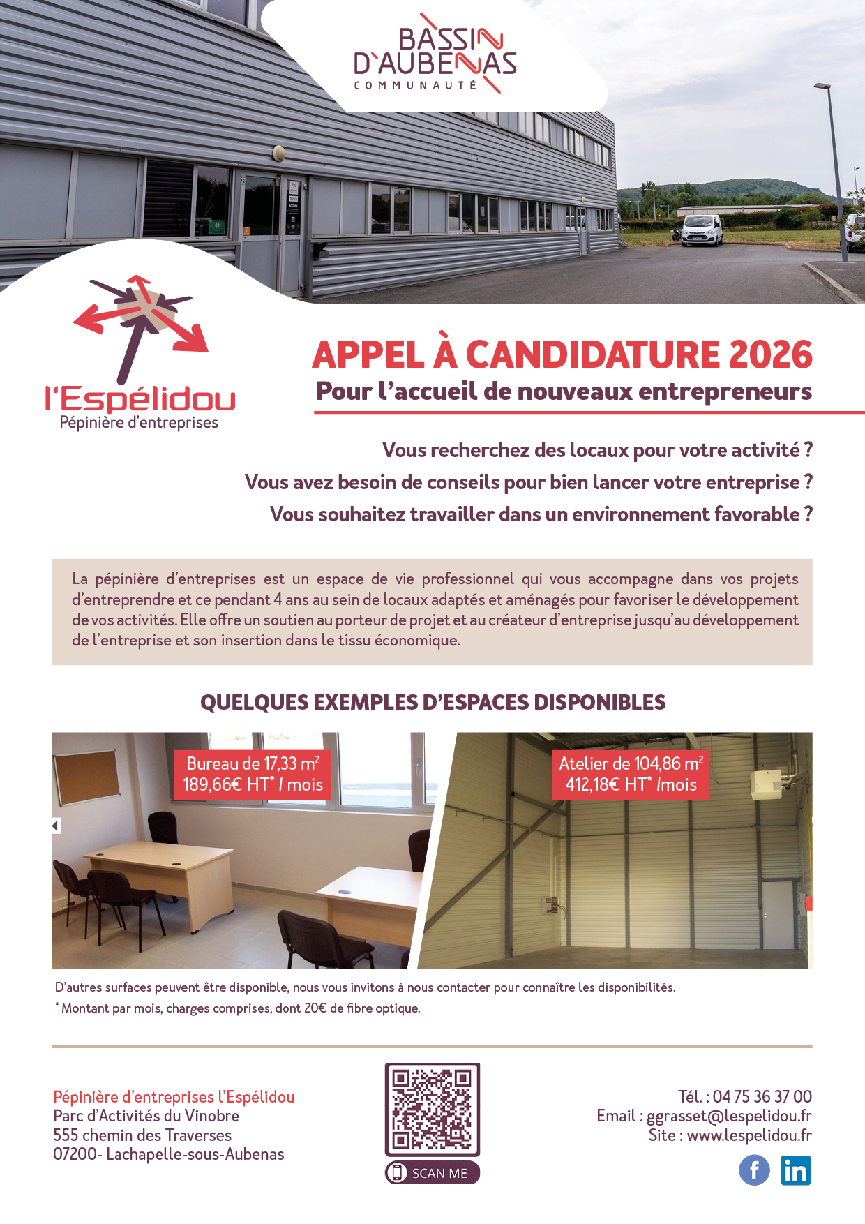 Appel à candidature de la pépinière L'Espélidou - 2026