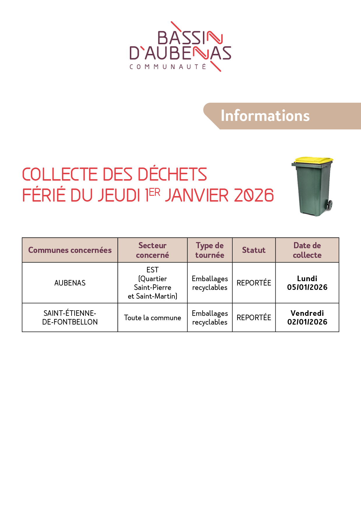 Affiche Collecte 01-01-2026