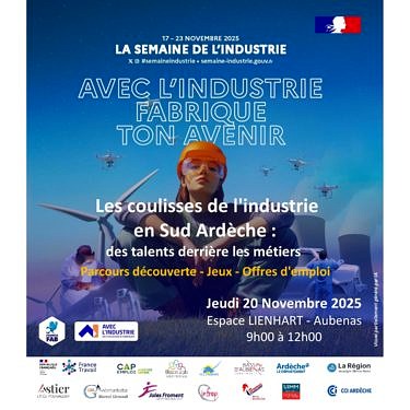 Événement : « Les coulisses de l’industrie en Sud Ardèche » jeudi 20 novembre 2025