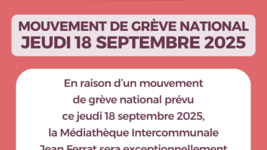 Affiche greve national - 18/09/2025 - fermeture MI