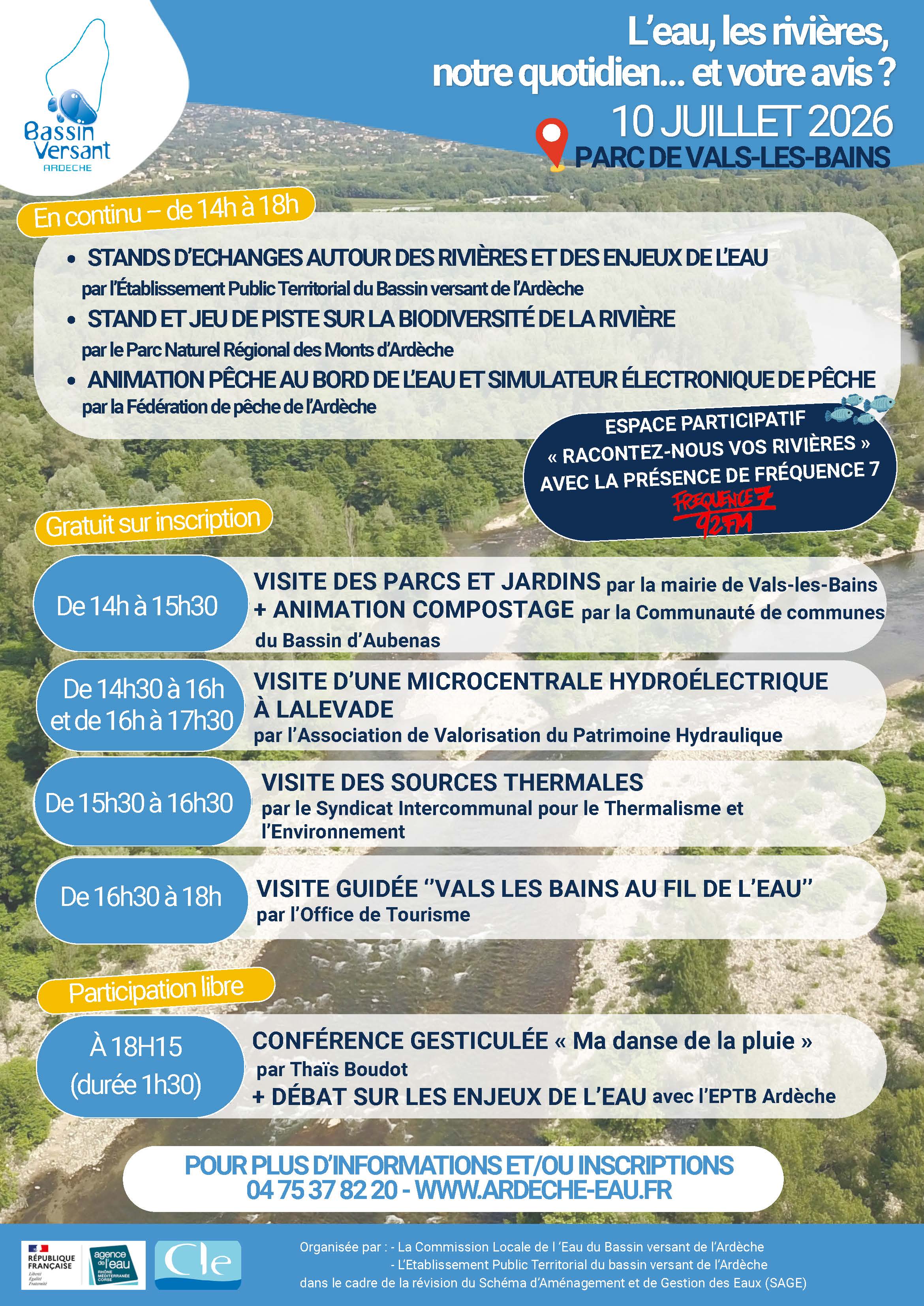 Affiche de l'événement autour de l'eau - Vendredi 10 juillet 2026 à Vals-les-Bains