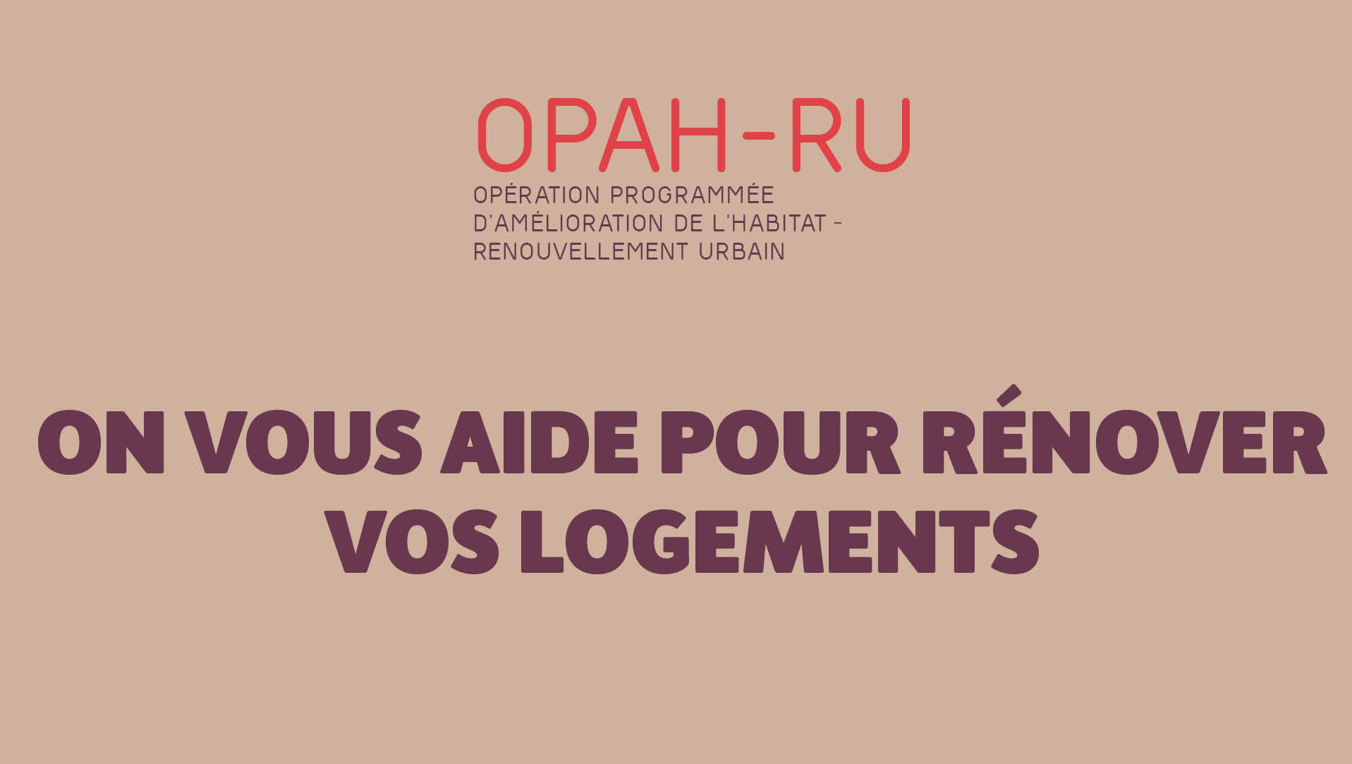On vous aide à rénover vos logements